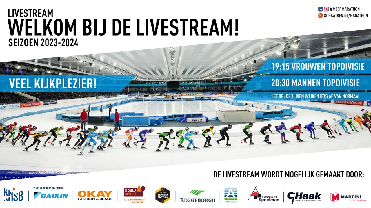 Livestream daikin marathon cup 5 jan van der hoorn schaatssport