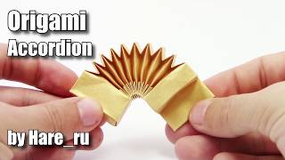 Cómo hacer un acordeón de origami / Como fazer um acordeão de origami -  YouTube