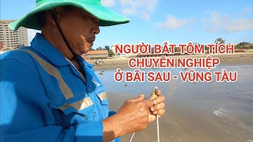 Người bắt TÔM TÍCH rất chuyên nghiệp ở khu vực Paradise, Bãi Sau - Vũng Tàu.