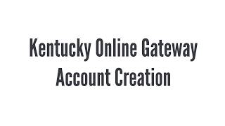 Creating a Kentucky Online Gateway (KOG) Account screenshot 2