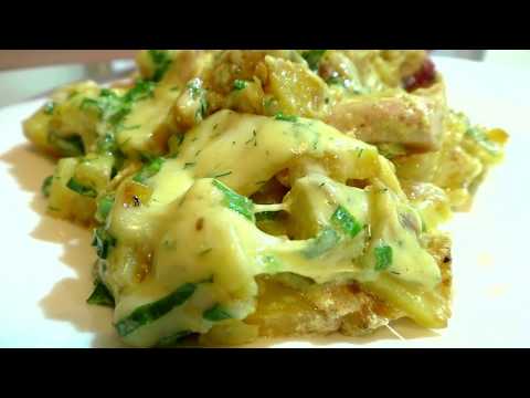 Видео рецепт Картофель с мясом в сливках