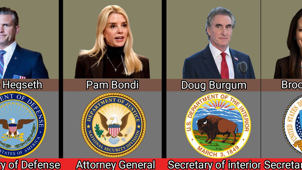 Current Members Cabinet Members of USA Current Government 2025 - YouTube