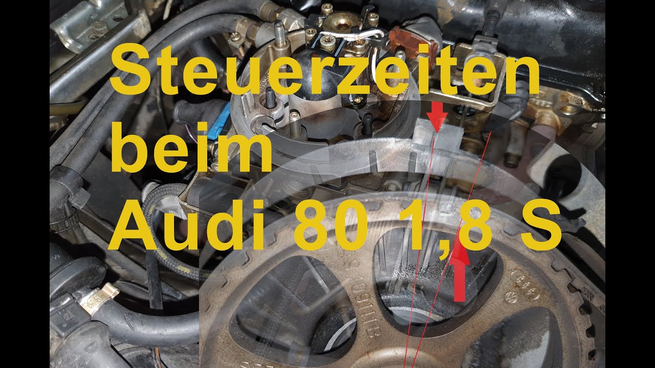 Steuerzeiten beim Audi 80 1,8 S, auch VW, ähnlich. YouTube