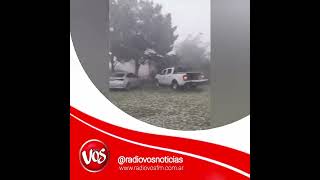 AZUL, Provincia de Buenos Aires, destrozos por el paso de tormenta con granizo.