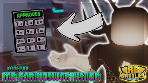 (RB Battles S3) Code To Get Into MR Boringsworth Lab In (RB Battles)