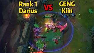 Rank 1 Darius vs GENG Kiin Zac! *2 SOLO KILLS*