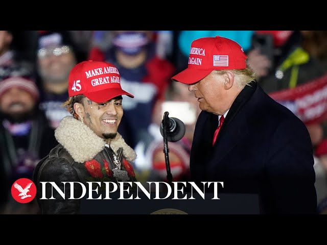 Trump mistakenly calls Lil Pump Little Pimp at last rally class=