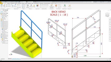 Autodesk inventor Create Stair With Sheet Metal EXERCISE 126