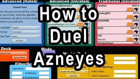 How to Duel Me(AznEyesWhiteDragon) Online