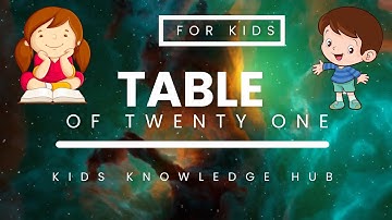 LEARN-TABLE OF TWENTY ONE EFFECTIVELY | TABLE OF 21 #kidsvideo #kidslearning #maths #tableof21#viral