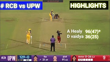RCB vs UPW Full highlights video ||WPL 2023 match no 8 || Healy shofy