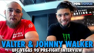 Brothers Valter Walker, Johnny Walker Scrap During Interview, Talk Origins | UFC Fight Night 240
