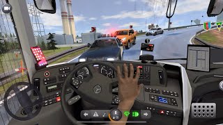 MERCEDES-BENZ TRAVEGO 16 SHD 2024 BLACK Driving Long Route | Bus Simulator Ultimate Mobile GamePlay screenshot 2