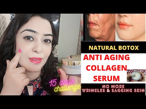 Homemade Anti Aging Collagen Serum for fine lines and wrinkles #poojaLuthra #wrinkles #antiaging