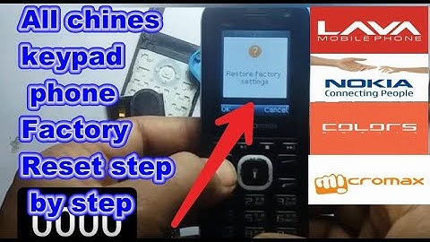 All chines keypad phone Factory reset step by step