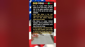 There are roughly 7,000 languages spoken in the world today, but about half of the global population