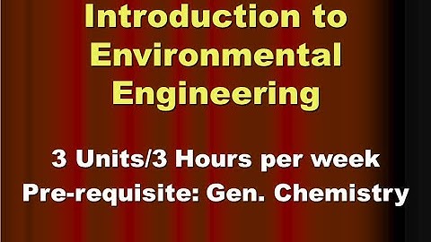 Introduction to Environmental Engineering