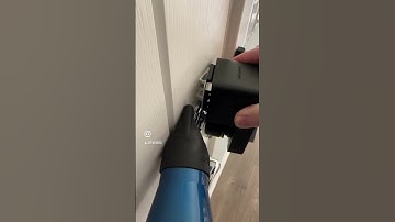 Removing the @SwitchBotOfficial smart lock with a hairdryer. #shorts  #smarthome #gadgets #tech