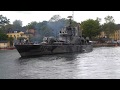 Swedish missile boat R142 Ystad seen from torpedo boat T121 Spica