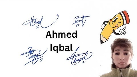 Iqbal Ahmed name signature#name signature with arooj
