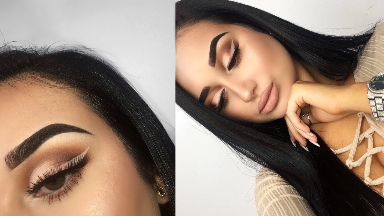 Neutral Half Cut Crease Ombr Liner Makeup Tutorial Lamia Dagher