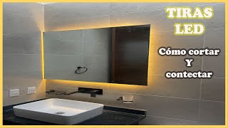 ESPEJO DE BAÑO CON LUCES LED MONTAJE EXPLICACIÓN COMPLETA DIY 