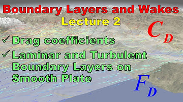 Boundary Layers and Wakes Lecture 2: Drag Coefficients for Laminar and Turbulent Boundary Layers