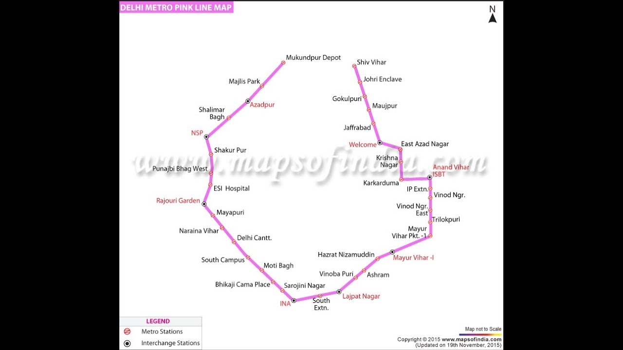 Mayapuri Metro Station Map New Digitale Metro Route Pink Line Delhi (मायापुरी, नारायणा, आनंद विहार) -  Youtube