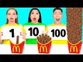100 Katmanlar Gida Mücadelesi | Fantastik Yemek Tüyoları Hahanom Top Challenges