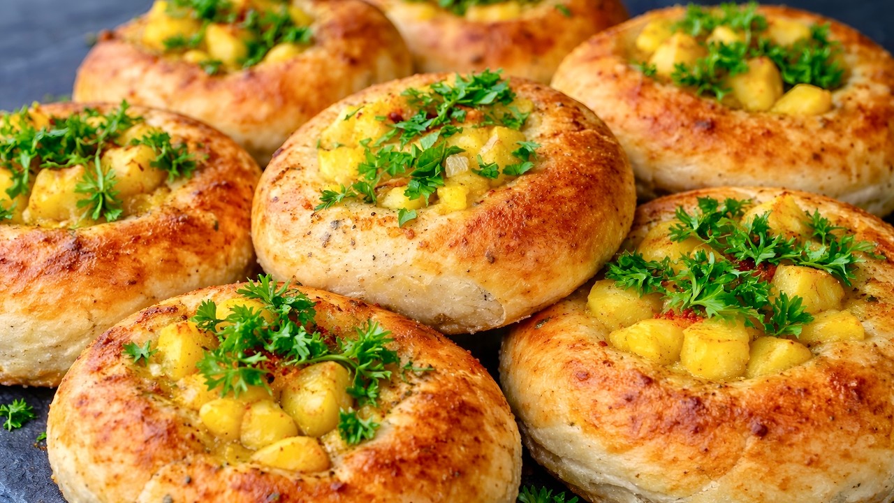 YERKEN SAYMAYI UNUTTURACAK TARİF🙈TEPSİ TEPSİ YAPIYORUM❗️ANINDA BİTİYOR👌PATATESLİ AÇIK POĞAÇA TARİFİ