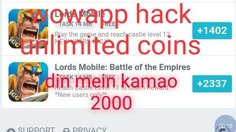 Wowapp hack unlimited coins free video watch