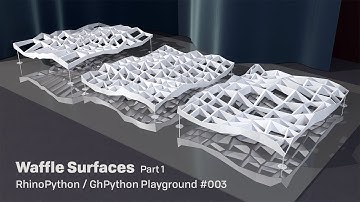 RhinoPython / GhPython Playground #003: Waffle Surfaces Part 1