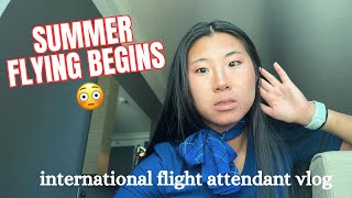 SUMMER FLYING BEGINS  // international flight attendant vlog