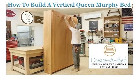 How To Build A DIY Vertical Queen Murphy Bed Using Create-A-Bed Hardware - #murphybed #diyprojects