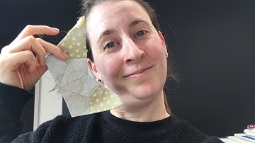 English paper piecing on the Winter Flower block from The Splendid Sampler 2 book - live with Alyssa