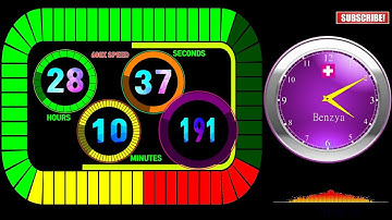 Clock,rectangle,4circle 48hours  timer  countdown alarm🔔[Speed 600x]