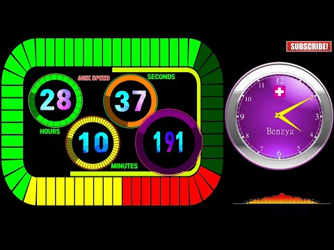 Clock,rectangle,4circle 48hours  timer  countdown alarm🔔[Speed 600x]