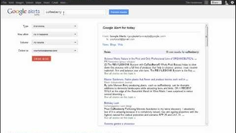 How to create a Google Alert