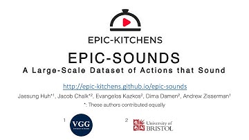 EPIC-SOUNDS Dataset Trailer