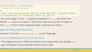 How to Fix the UnboundLocalError in Flask: Understanding the resp Variable Issue