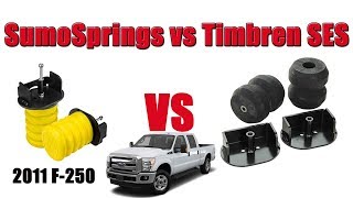 SumoSprings vs Timbren SES On A 2011 Ford F250 w/ Truck Camper