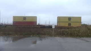 CN 121 intermodal stack train at George's Trains.
