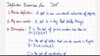 1.2A - The Definition of a Set - MATH 120