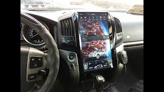 Огромный телевизор для Крузака! Штатная магнитола в стиле Тесла для Тойота Ленд Крузер 200 Огромный телевизор для Крузака! Штатная магнитола в стиле Тесла для Тойота Ленд Крузер 200