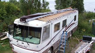 Picture video of rebuilding a totaled Class A motorhome
