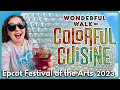 Wonderful Walk of Colorful Cuisine (All Items) Epcot&#39;s Festival of the Arts 2023 | Figment Pop Tart!