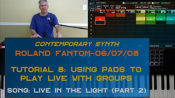 Roland Fantom 0 - Using the Pads to play live with Groups - Intermediate Tutorial 8