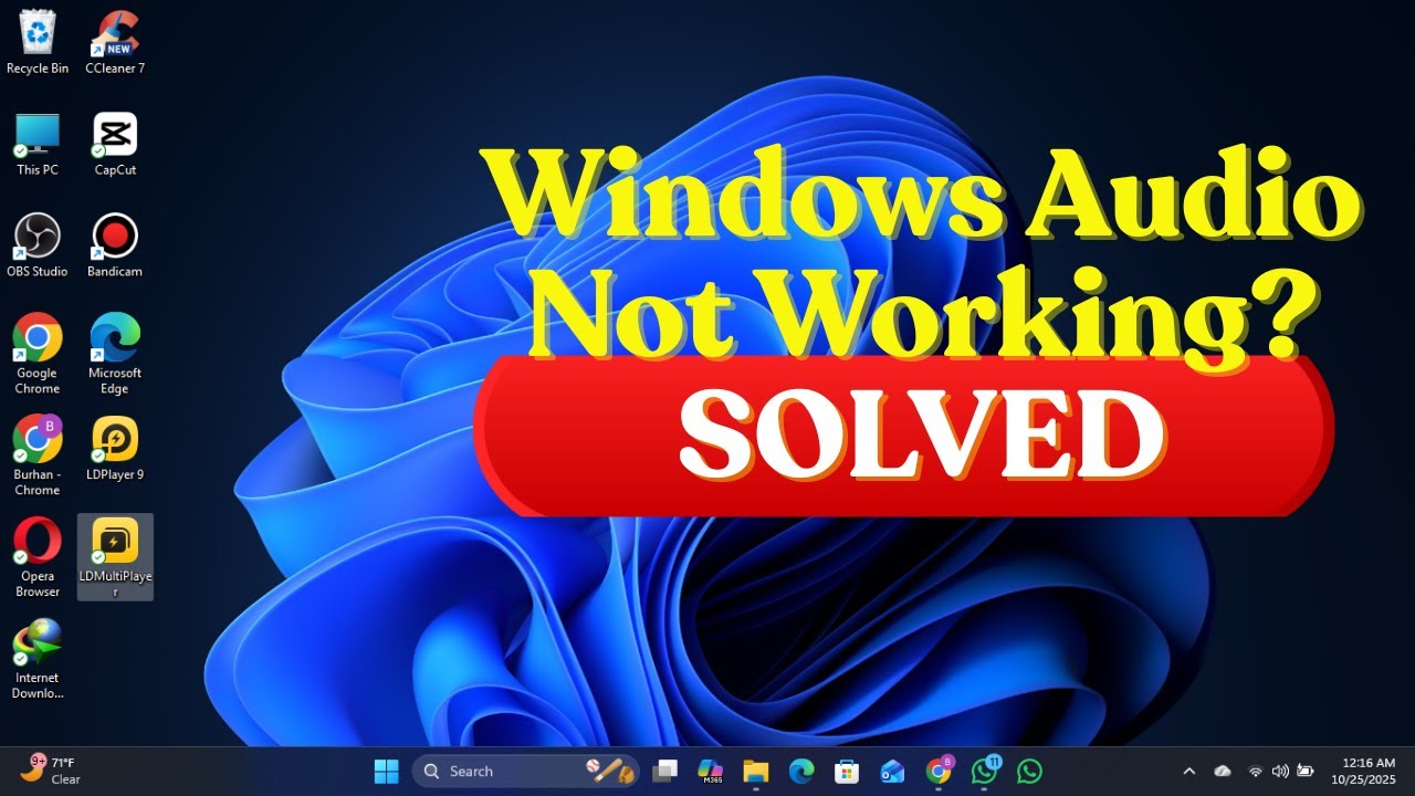 Windows 10/11 Sound Not Working — FIX Audio in 2025 - YouTube