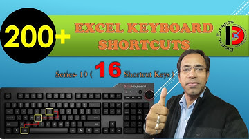 Excel Shortcut keys-Series- 10 II 16 Most useful shortcut keys II You should KNOW!