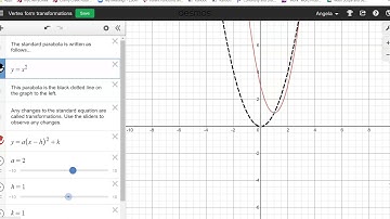 Vertex form transformations w Desmos